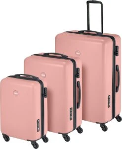 Princess Traveller PT01 - Handbagagekoffer - Peony Pink - S - 55cm -Voyago Winkel 989x1200 1