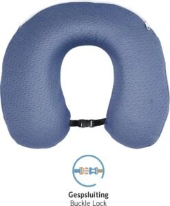 Komfortec Nekkussen (reizen) - Reiskussen - Traagschuim Nekkussen Voor Vliegtuig, Auto, Bus, Trein En Camping - U-vormig - Lichtblauw -Voyago Winkel 996x1200 4